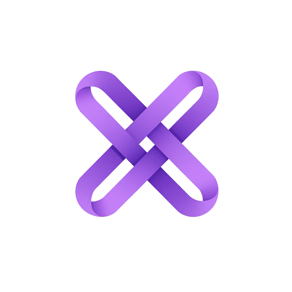 Logo X purple